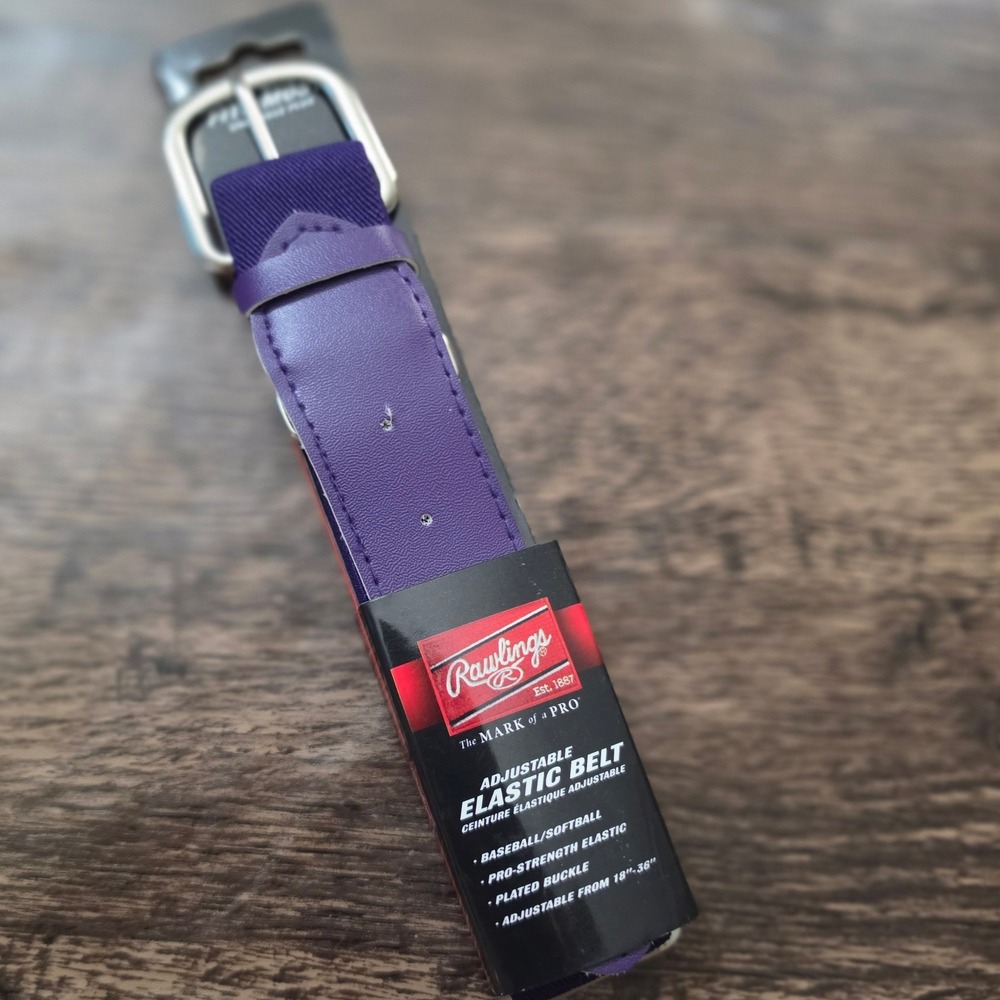 RAWLINGS Elastic Belt Kids One Size Purple Baseball Softball Adjustable‎